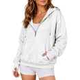 thumbnail image 2 of Loose Fit Pullover Hoodie for Women,Soft Cozy Long Sleeve Sweatshirt, Casual Streetwear Fall Winter Tops, 2 of 4