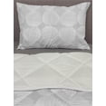 thumbnail image 3 of Geometric Comforter & Sham Bedding Set, Neutral Scribble Effect Hand Drawn Style Rounds with Symmetric Repetition, 3 pcs Duvet Set Microfiber Filling Quilt, 5 Sizes, Pale Grey White, by Ambesonne, 3 of 4