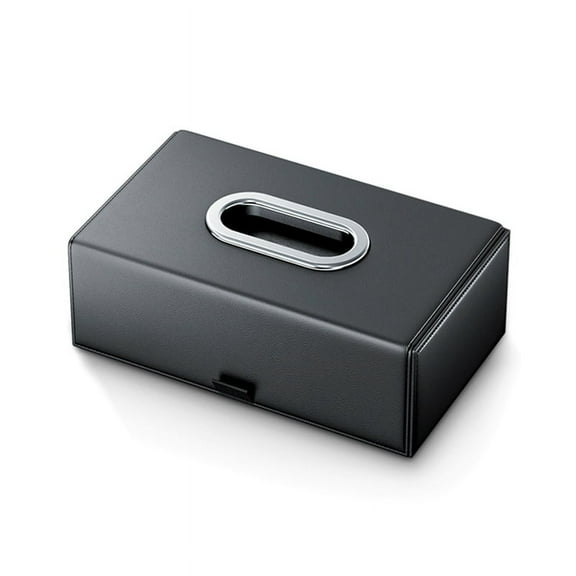Car Tissue Box Holder Leather Car Center Console Armrest Napkin Box Sun Visor Backseat Tissue Case with Fix Strap