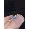 thumbnail image 1 of 1pc Cubic Zirconia Decor Ring For Women For Engagement Gift Copper Jewelry, 1 of 5