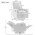 thumbnail image 2 of Lazy Boy Glider Baby Seat with Comfortable Cushion, Swiveling Rocker, Suitable for Small Spaces, Lambskin (Oatmeal), 2 of 7