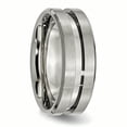thumbnail image 4 of Titanium Grooved 8mm Brushed and Polished Band, 4 of 11