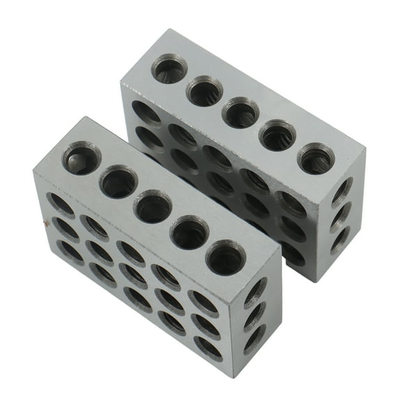 1 Matched Pair Ultra Precision 1-2-3 Blocks 23 Holes 0.0002" Machinist 123 Jig Fit for Milling Machine