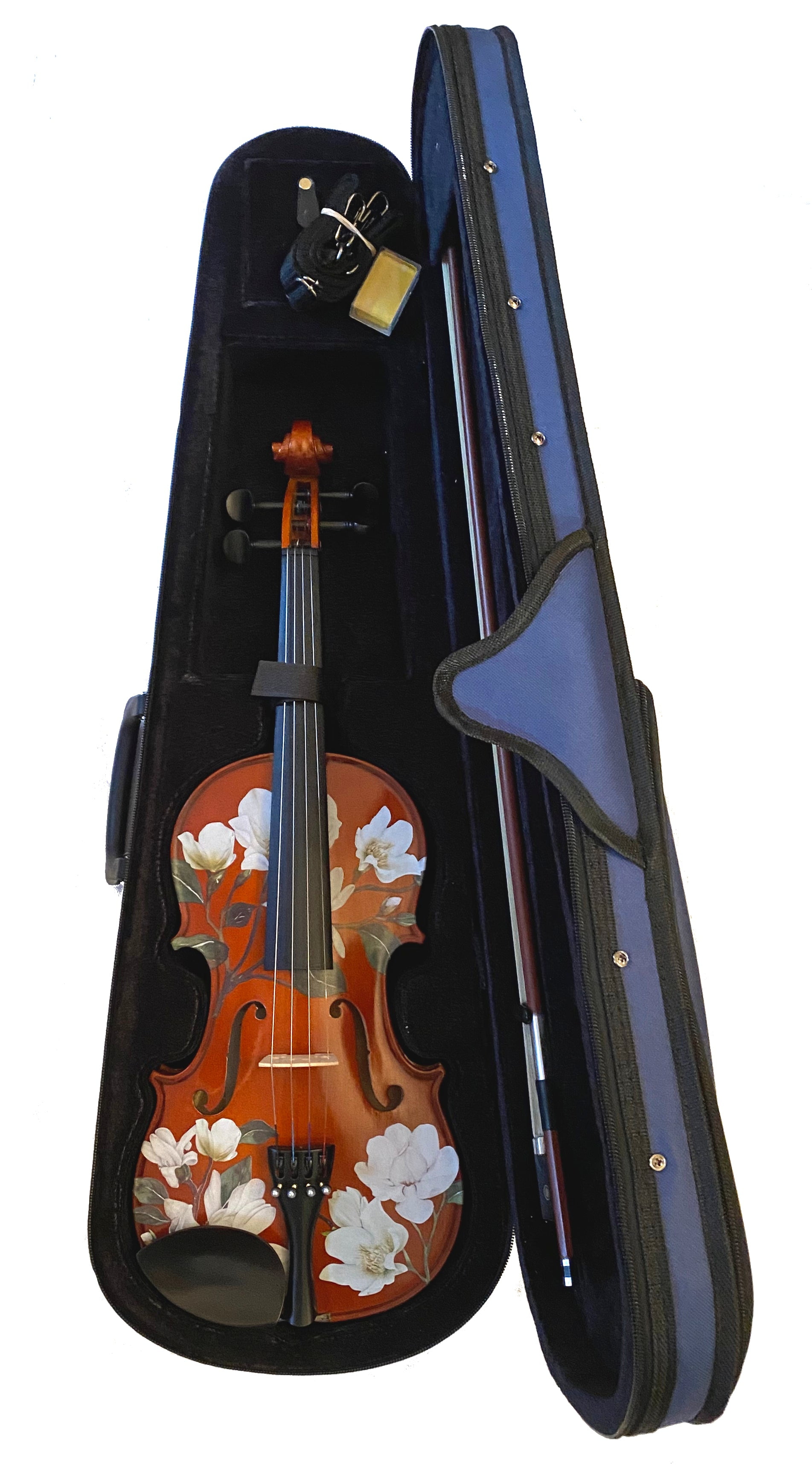 Rozanna's Violins Magnolia Heaven Violin Outfit 3/4, Pearl Fine Tuners New
