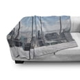 thumbnail image 2 of Urban Soft Flannel Fleece Throw Blanket, Modern Office Work Place View to City Architecture Contemporary Plan, Cozy Plush for Indoor and Outdoor Use, 50" x 70", Grey White Blue, by Ambesonne, 2 of 5