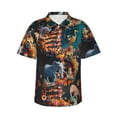 thumbnail image 1 of Balery Whimsical Animal Spiral Camisas hawaianas de manga corta para hombre, camisas playeras de corte holgado, camisas de vacaciones con botones,Large, 1 of 7