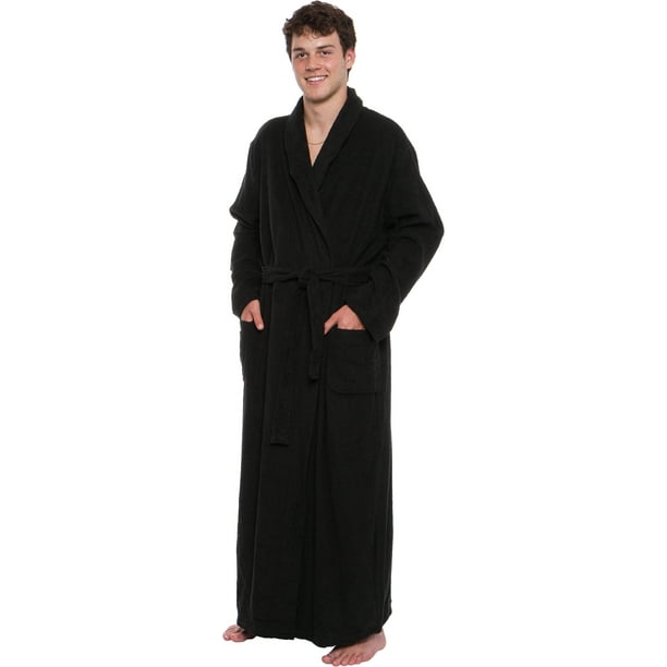 Ross Michaels Mens Robe Big & Tall Long Terry Cotton Bathrobe with