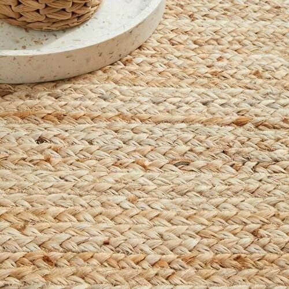 Agro Richer Natural Beige Color Square Jute Area Rugs for Living, Carpet for Kitchen outdoor & Indoor Rugs (2x2" Feet)