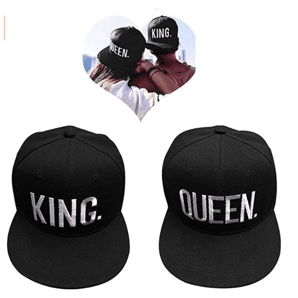 Baseball cap for lovers, 2 pieces hat with 3D embroidery letter