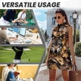 thumbnail image 6 of COEQINE Forest Camo hunting Wolf Print Women's Golf Dress with Pockets and Shorts Sleeveless V-Neck Exercise Dresses 2 Piece Set Soft Zip Up Pickleball Outfits, M, 6 of 7