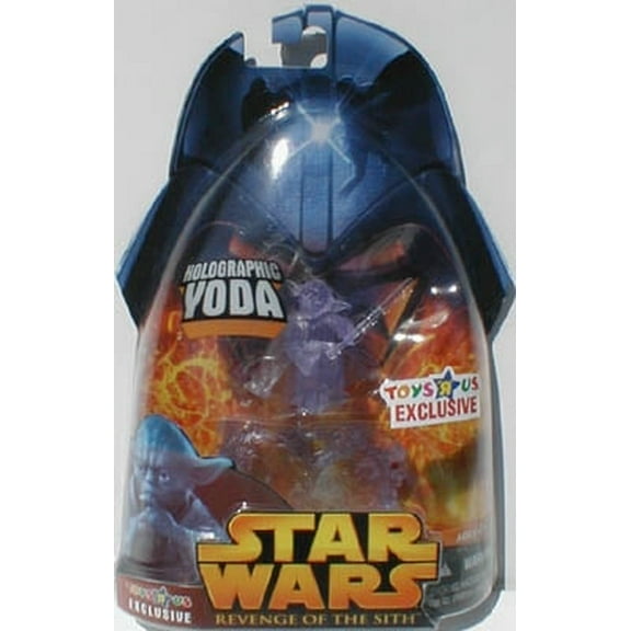 Star Wars Revenge of the Sith 2005 Holographic Yoda Action Figure (NON-MINT PACKAGE)
