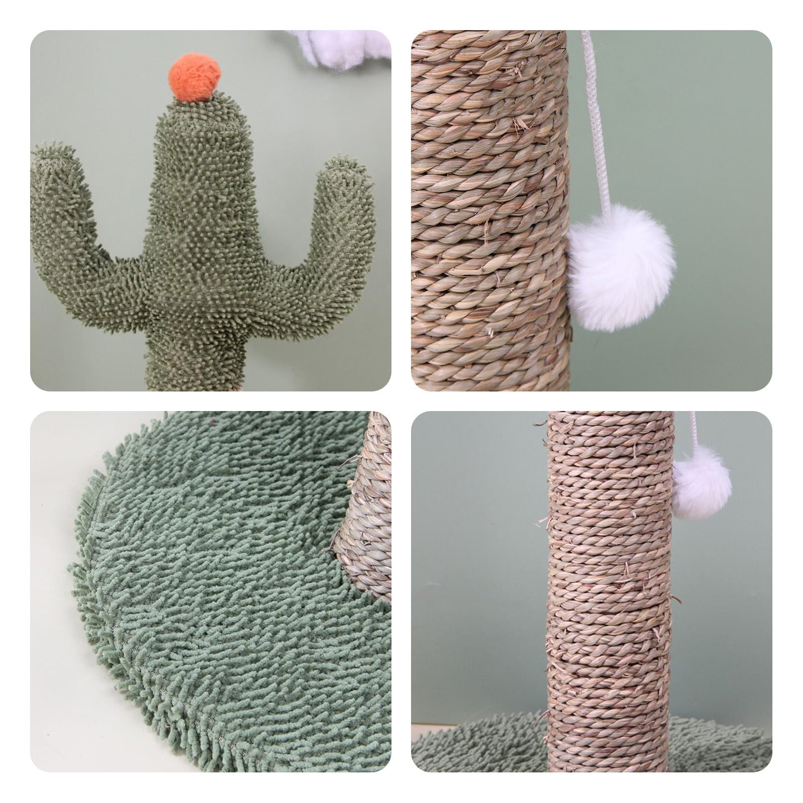 YATLTE Cat Scratching Post, Cactus Cat Scratching Post Cat Scratcher, with Natural Sisal Rope for Indoor Cats Claw Scratcher, Cat Tree for Small Kittens