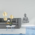 thumbnail image 2 of Estatua de figura,Estatuas de hojas y flores de metal,esculturas decorativas,Estatua de mono,Estatua de Buda Mono para Interior y Exterior Budista,Figura en miniatura de alguien, 2 of 8