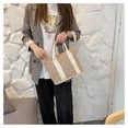 thumbnail image 3 of Women Straw Bags Summer Beach Large Tote Bag Handmade Woven Shoulder Crossbody Handbag Weaving Shoulder Bag Purse Straw Handbag, 3 of 5