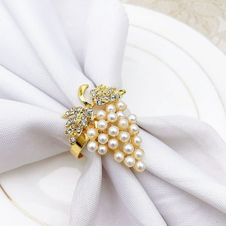 

ruhuadgb Towel Ring Eye-catching 6Pcs Delicate Metal Napkin Rings Set Wide Application Useful for Wedding
