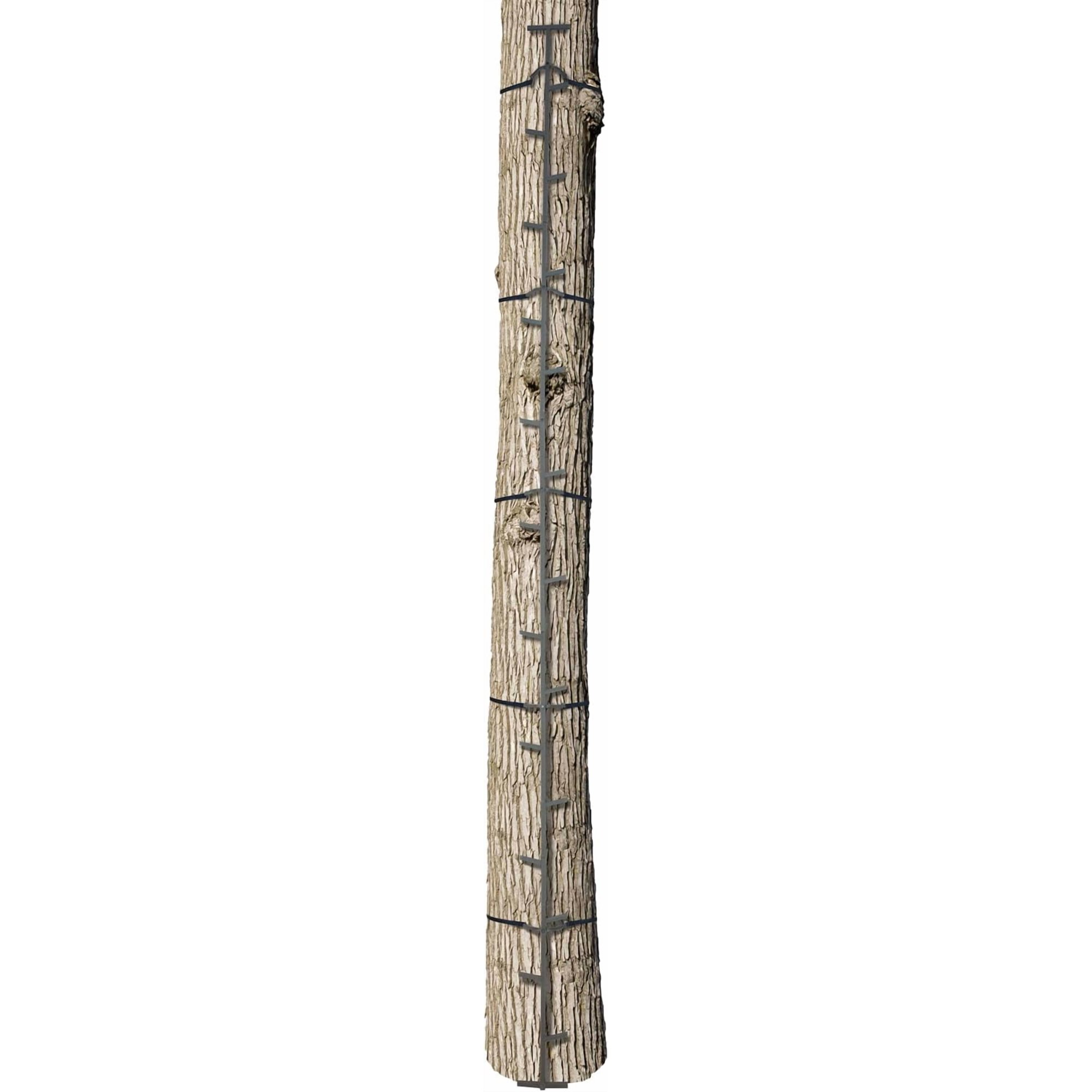 20 ft Tree Stand Climbing Sticks Portable Hunting Ladder System with Steel Construction Quick Setup Climbing Aid with Straps for Outdoor Hunting Equipment