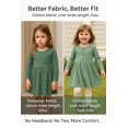 thumbnail image 3 of Vestido para Niña PATPAT Manga Larga Verde Claro 12-18M, 3 of 9