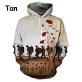thumbnail image 3 of Sudadera con capucha para hombre y mujer con estampado 3D Lest We Forget, informal, de gran tamaño, ropa de calle, 3 of 4