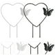 thumbnail image 5 of 2 enrejados para plantas trepadoras en maceta de metal con forma de corazón., 5 of 6