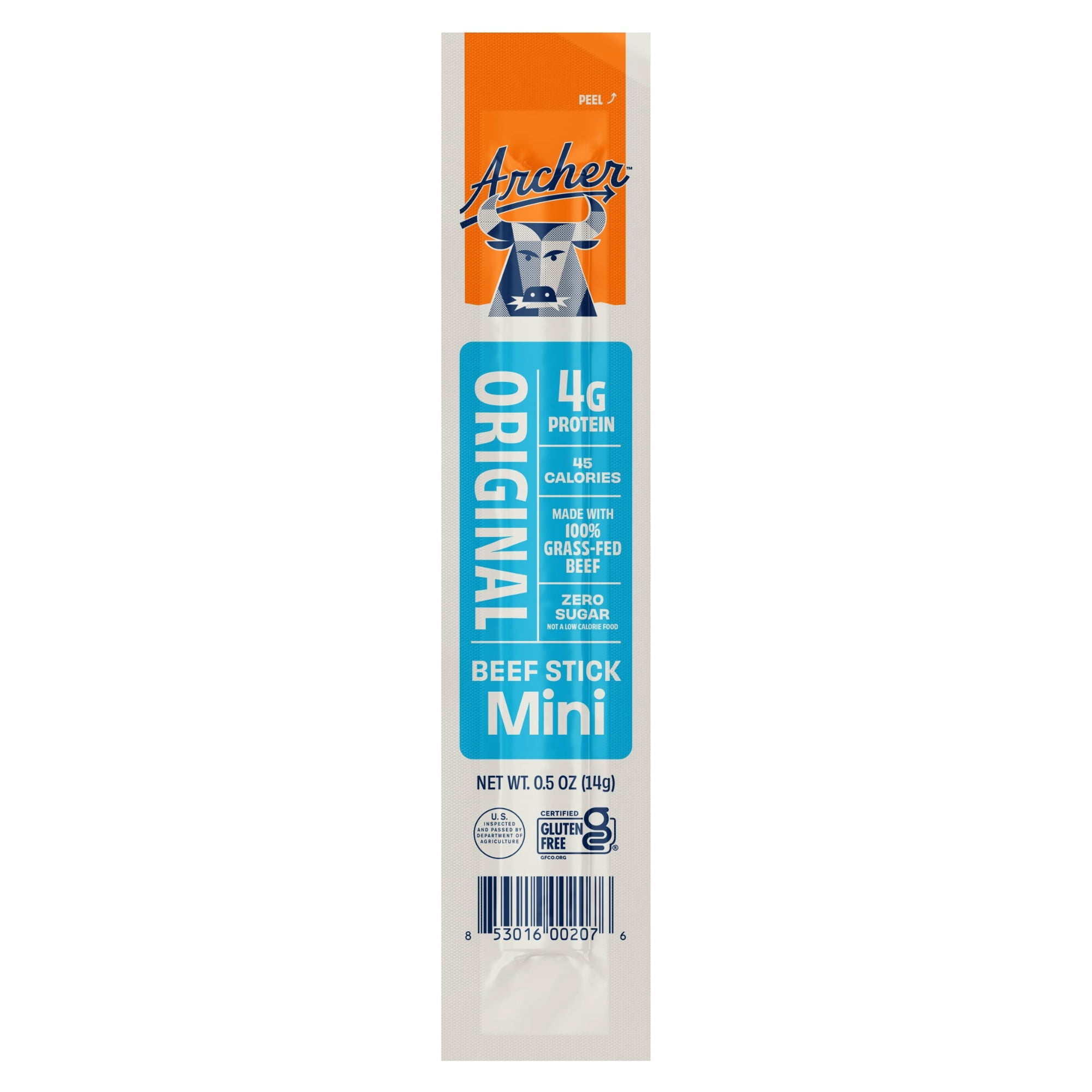 (6 pack) Archer Original Beef Mini Jerky Sticks, 4g Protein, Zero Sugar, 0.5 oz, 16 Count