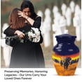 thumbnail image 4 of JAGASY Elephant Small Urns for Human Ashes Keepsake - Funeral Mini Urn for Ashes Adult Male - Blue Memorial Cremation Urns for Dad - Sunset Decorative Urn for Father - (3 Inch), 4 of 7