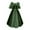 Green, variant on ZQUUVOU Women's Fashion Middle Ages Vintage Dress Color Matching Short Sleeve Off Shoulder Dress Olive Green