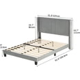 thumbnail image 6 of YITAHOME Upholstered Wingback Platform Bed with Gray Velvet Headboard, Bed Frame with Wood Slat, No Box Spring Needed, Mattress Foundation (Queen), 6 of 6