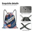 thumbnail image 3 of Kdxio Colorful Sushi Food Art Print Drawstring Backpack Bag,Waterproof Draw String Back Sack, Gym Drawstring Bags Swim Bag For Unisex, 3 of 5