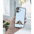 thumbnail image 5 of WIRESTER Shockproof Soft Rubber Cover Case for Apple iPhone 16 6.1" 2024, Basset Hound Dog Lying Down Looking Up On Light Blue Background, 5 of 5