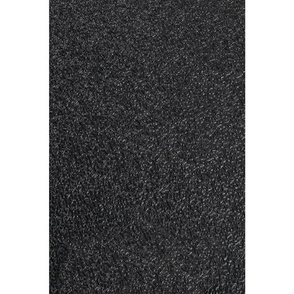 MotionTex 66 x 30 Inch Recycled PVC Fitness Exercise Equipment Mat, Black