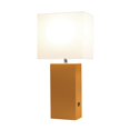 thumbnail image 2 of Lámpara Elegant Designs LT1053-TAN Moderna de Cuero con USB Color Tan, 2 of 7