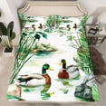 thumbnail image 2 of Castle Fairy Female Men Mallard Duck Queen Sheet Sets,Watercolor Animal Bed Set, 2 of 7