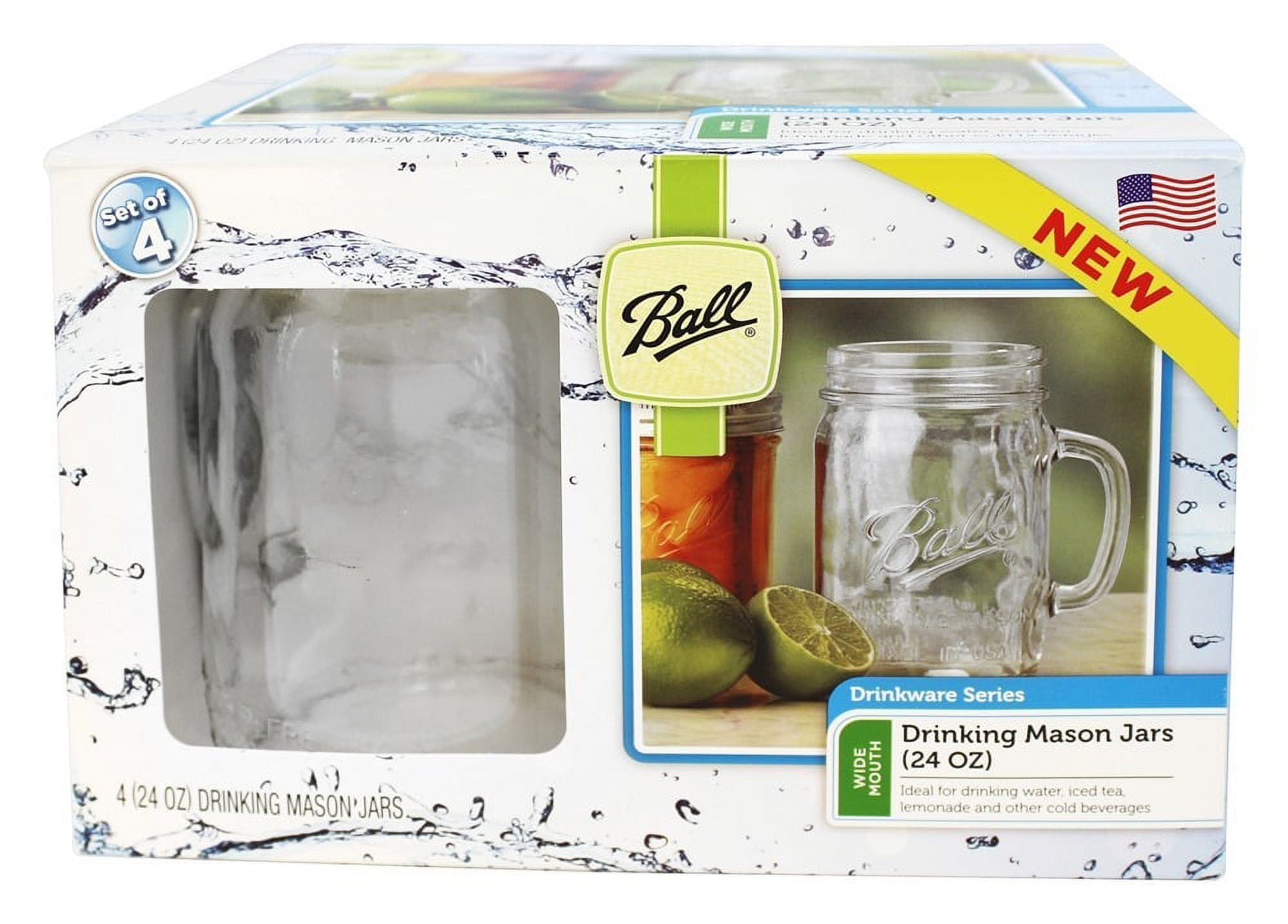 Tumbler Large Capacity Mason Glass Jar Ball Cup Ringer Monogram Cold Brew  Glass Water Mug with Lid