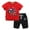 Red + Black, variant on YTDSCS Baby Kids Boys 2Pcs T Shirt Clothes Outfits Summer Short Sleeve Excavator T-shirt Tops Shorts 1T 2T 3T 4T 5T 6T 7T 8T Boy Casual Outfits