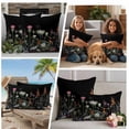 thumbnail image 5 of Spring Floral Outdoor Waterproof Pillow Covers, Black Farmhouse Botanical Watercolor Decorative Rectangle Throw Pillowcase Sofa Cushion Sham for Patio/Couch/Chair, 20"x12" 2 Pack, 5 of 8