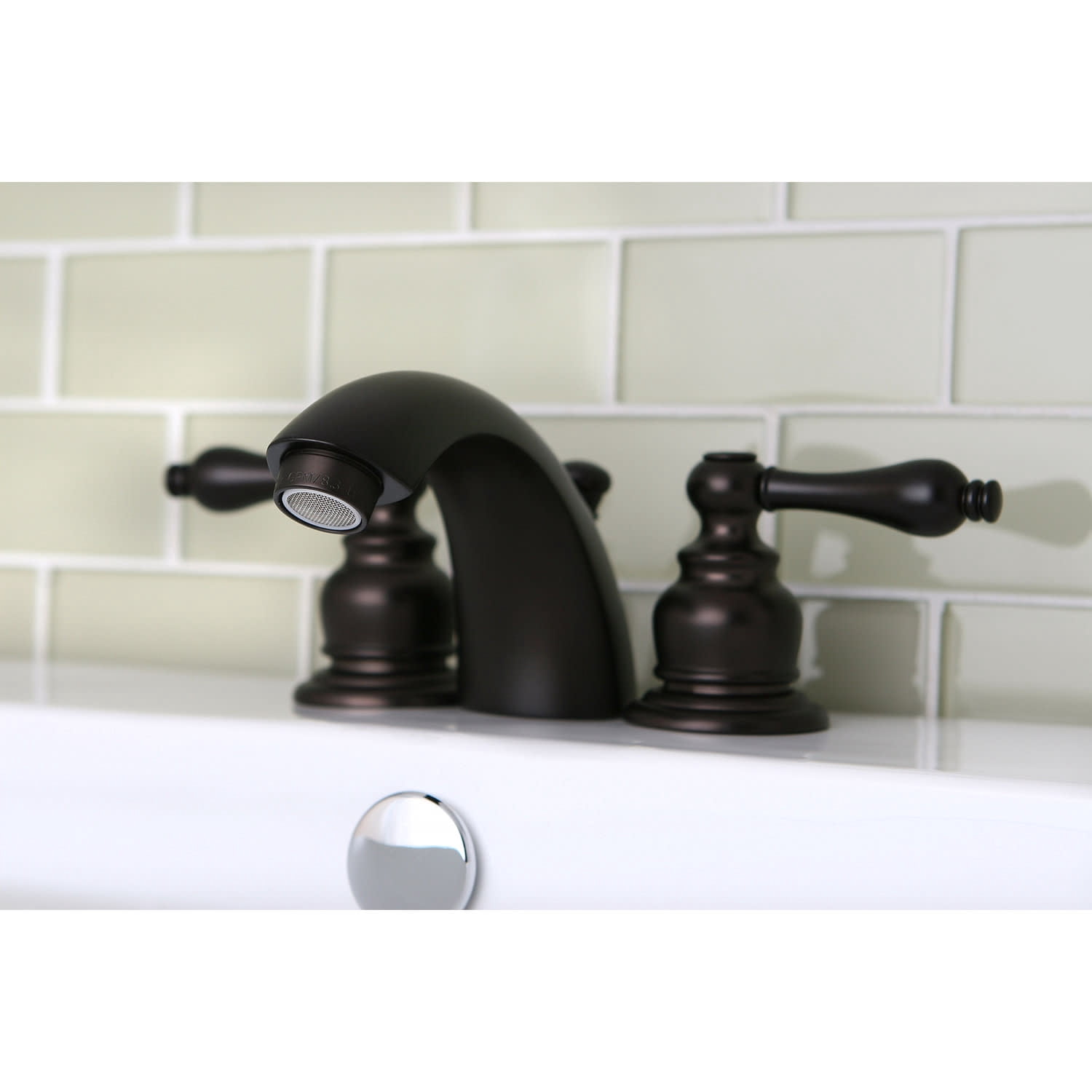 Kingston Brass Victorian Two Handle 4" to 8" Mini Widespread Lavatory Faucet with Retail Pop-up
