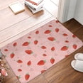 thumbnail image 4 of Fuzoiu Cute Strawberry C Print Door Mat Outdoor Indoor Welcome Mats, Front Doormat,Flannel Non Slip Durable Entrance Rugs for Front Door, Inside Outside Entry, Porch, Resist Dirt,16x24in, 4 of 7