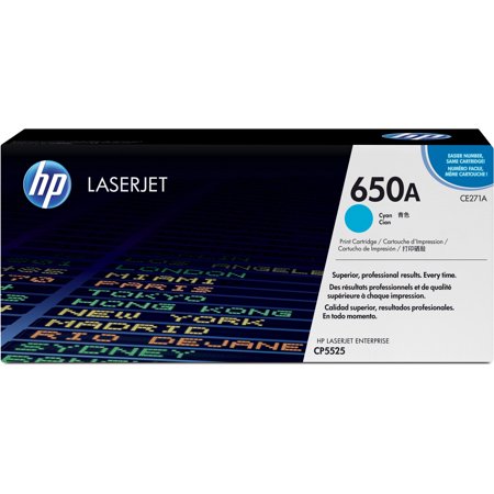 UPC: 0884962161173 | HP 650A (CE271A) Toner Cartridge  Cyan
