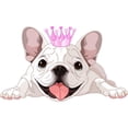 thumbnail image 2 of Pink Royal French Bulldog Wall Decal Wallmonkeys Peel and Stick Graphic (24 in W x 21 in H) WM497208, 2 of 4