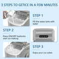 thumbnail image 4 of YUKOOL Countertop Ice Maker with Handle Portable Ice Maker, 26lbs/24 Hours, 6 Minutes/9 Ice Cubes, S/L Bullet Ice, Self Cleaning, Suitable for Home, Kitchen, Office, Leisure Area(GREY), 4 of 5