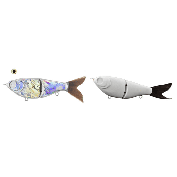Peggybuy 120mm/16.1g 2 Segments Glide Bait Soft Tail Swim Bait Artificial Fishing Lure(A)