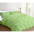 thumbnail image 2 of Luxury Pinch Duvet Cover with Zipper Closure 3 Piece Set – Soft Pleated Pinch Comforter Covers – 100% Egyptian Cotton & 400 TC Quilt Cover & Pillowcases - Sage Solid, King Size., 2 of 6