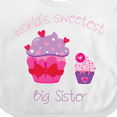 thumbnail image 4 of Inktastic World's Sweetest Big Sister Girls Baby Bib, 4 of 4