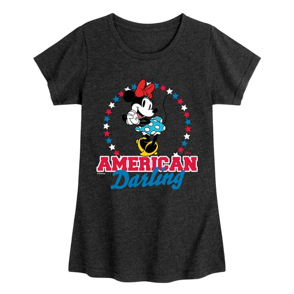Disney - American Darling Minnie - Youth Girls Fitted Short Sleeve T-Shirt