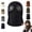 Black, variant on Ribbed Knit Balaclava Beanie with Goggle-Style Eye Panels, Winter Ski Hat, Beanie with Goggles, Head Neck Face Coverage, Goggle-Style Eye Panels, Flexible Unisex Fit, Ski Cycling Hiking Wear
