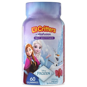 L'il Critters Frozen Daily Kids Multivitamin Gummies Assorted Berry Flavors for Ages 2  Toddlers and Kids, Disney Multivitamin Gummies with 11 Essential Nutrients, 35-60 Day Supply, 60 Gummies