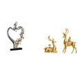 thumbnail image 1 of Estatua de pareja besándose, figura de ciervo, escultura abstracta de resina, adorno de arte moderno, ideal para regalar, decoración del hogar y la of, 1 of 8