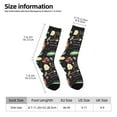 thumbnail image 6 of Uemuo Vegetable Quiche Pattern Women's Crew Socks, Soft Durable Breathable Moisture-Wicking with Odor Control Cotton socks, 6 of 9