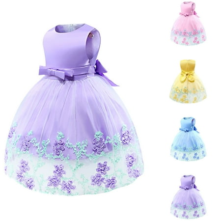 

Jinhomg Baby Girls Birthday Dress Toddler Dressy Mesh Patchwork Princess Dresses Cute Floral Print Sleeveless Midi Party Dress Deals for Today on Walmart Pink 3M