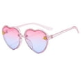 thumbnail image 3 of NASIQXB Bridesmaid Single Small round for Women Heart Glasses Personality Candy Color Sunglasses Retro Love Sunglasses Glasses Frame Matrix, 3 of 3